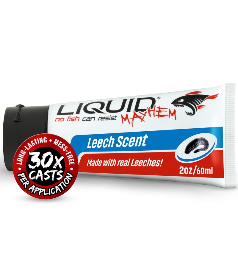 Liquid Mayhem Leech Fish Attractant Gel 60 ml / 2 oz Â· 60 Uses 1-Pack â€“ Real Leech Bait & Aminos | UV-Enhanced Long-Lasting Gel â€“ All Lure Types - Image 1